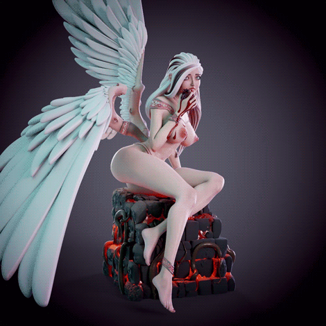 Adele Fallen Angel – Figurine résine ange déchu dark fantasy