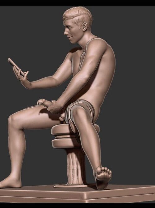 Narcisse Connecté – Statue résine adulte de collection