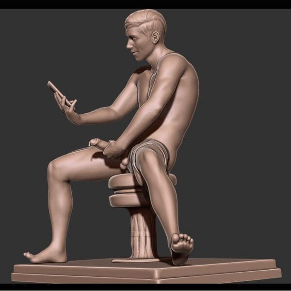 Narcisse Connecté – Statue résine adulte de collection