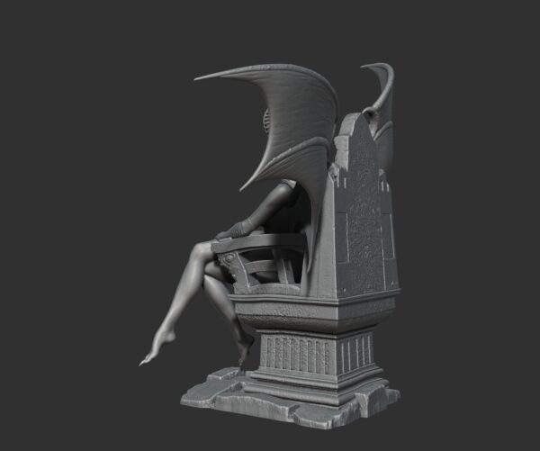 Lilith sur le Trône – Figurine résine succube dark fantasy