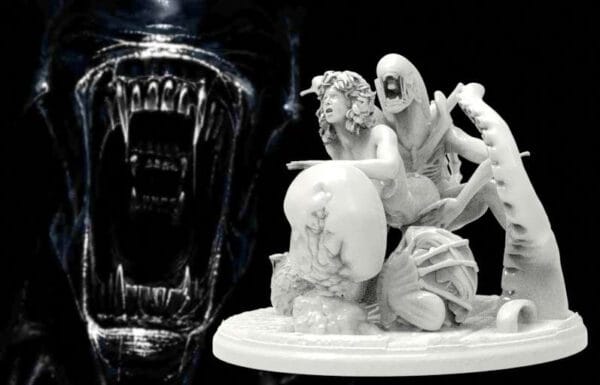Nyxara, the Xenoid Embrace – Sci-fi horror resin figure
