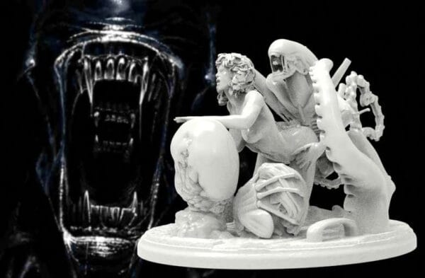 Nyxara, the Xenoid Embrace – Sci-fi horror resin figure