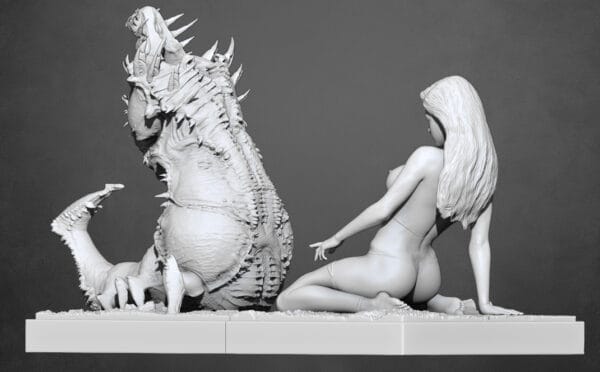 Druuna et Morbius – Diorama figurine résine science-fiction horrifique