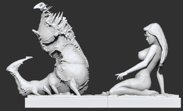 Druuna et Morbius – Diorama figurine résine science-fiction horrifique
