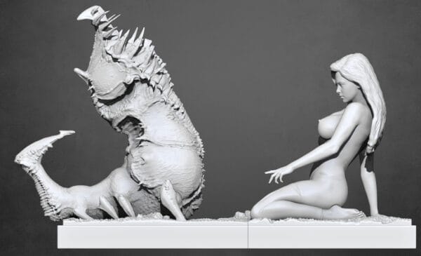 Druuna et Morbius – Diorama figurine résine science-fiction horrifique