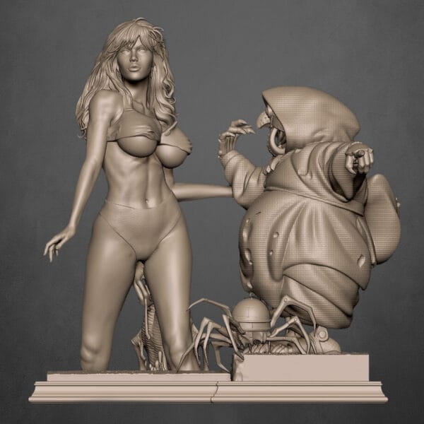 Druuna The Forgotten Planet – Diorama figurine résine Morbus Gravis
