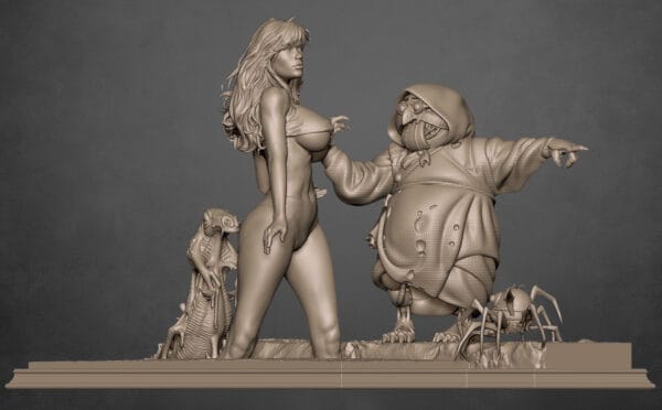 Druuna The Forgotten Planet – Diorama figurine résine Morbus Gravis