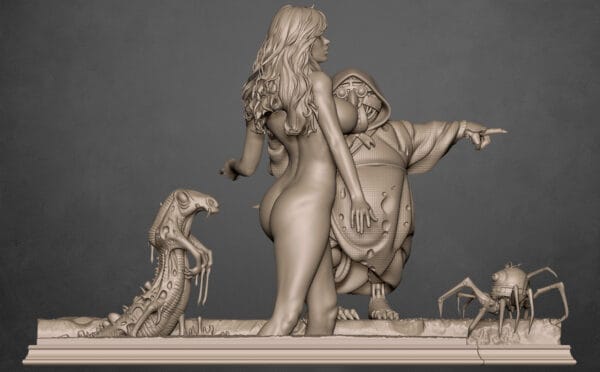 Druuna The Forgotten Planet – Diorama figurine résine Morbus Gravis
