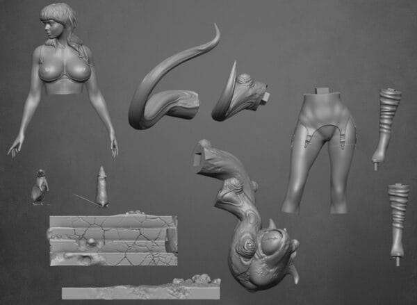 Druuna Carnivora – Statue figurine résine Morbus Gravis