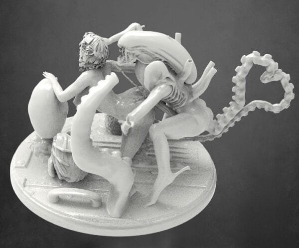 Nyxara, the Xenoid Embrace – Sci-fi horror resin figure
