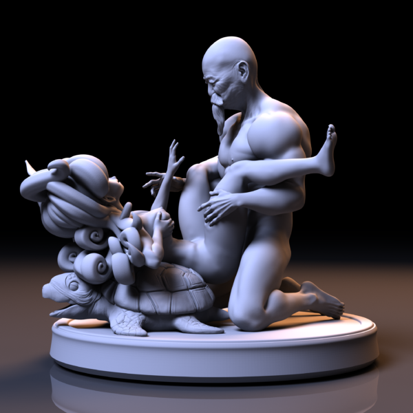 MAÎTRE ROSHI ET LE LANCEMENT - DRAGON BALL00001 Maître Roshi & Launch – Diorama figurine résine Dragon Ball