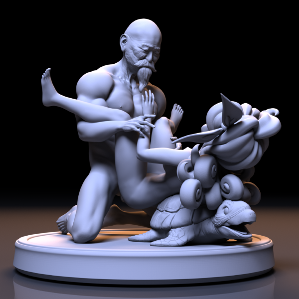 MAÎTRE ROSHI ET LE LANCEMENT - DRAGON BALL00002 Maître Roshi & Launch – Diorama figurine résine Dragon Ball
