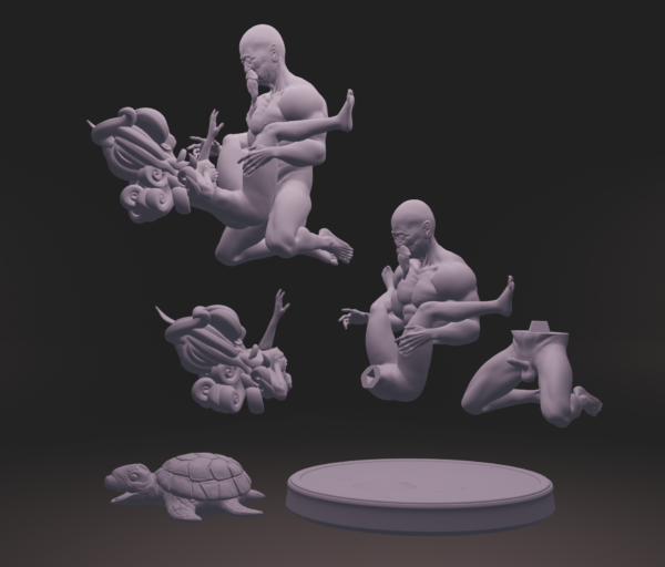 MAÎTRE ROSHI ET LE LANCEMENT - DRAGON BALL00007 Maître Roshi & Launch – Diorama figurine résine Dragon Ball