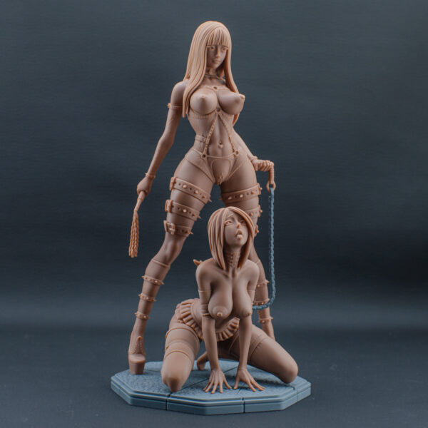Lysandra & Maëlys – Diorama figurine résine dark glamour de collection