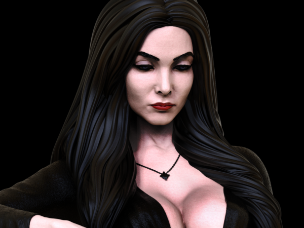 Morticia Addams – Figurine résine gothique de collection