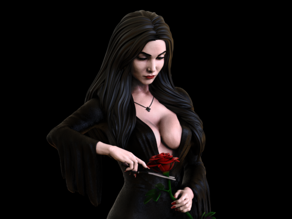 Morticia Addams – Figurine résine gothique de collection