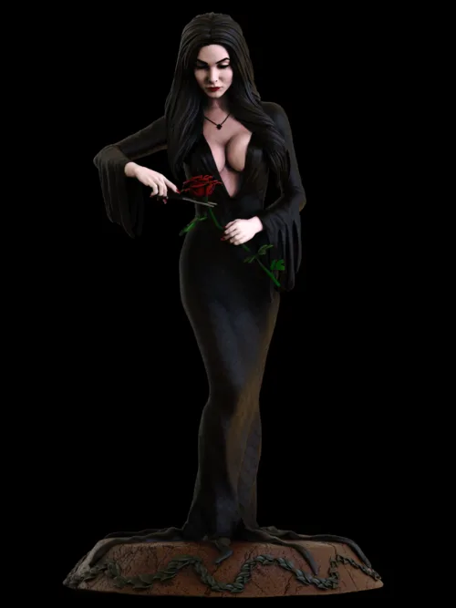 MORTICIA ADAMS00018 Morticia Addams – Figurine résine gothique de collection