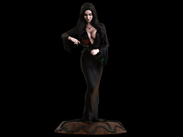 Morticia Addams – Figurine résine gothique de collection