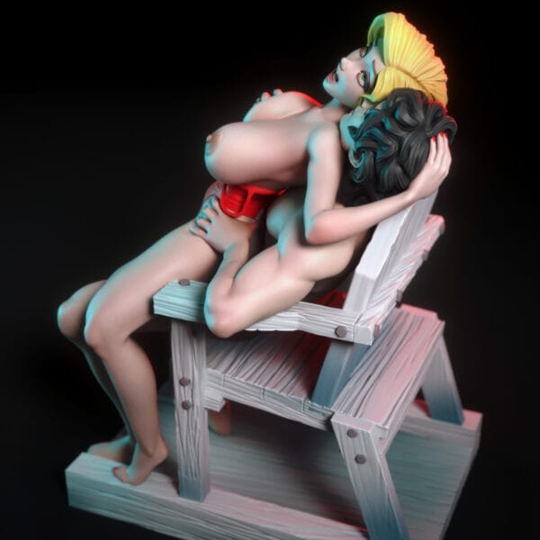 Sauveteurs en Mer – Diorama résine pin-up toon de collection