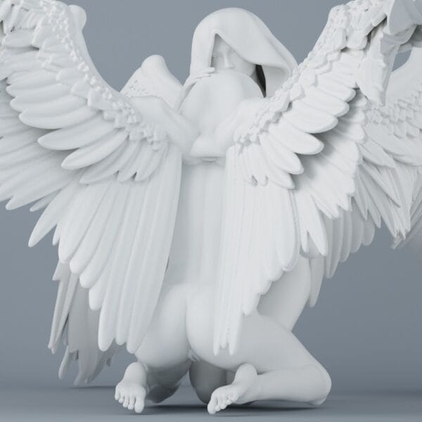 SEXY DOUBLE ANGEL SERIES 00200002 Les Anges Enlacées – Diorama résine fantasy angélique de collection
