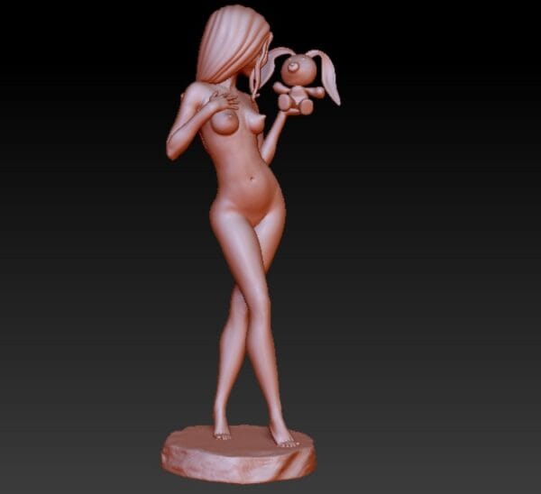 SEXY TOON POSE 2 STL00001 Élya à la Théière – Figurine résine pin-up toon de collection
