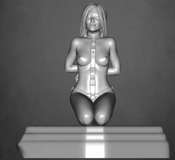 Yuna Entravée – Statue résine bondage adulte de collection
