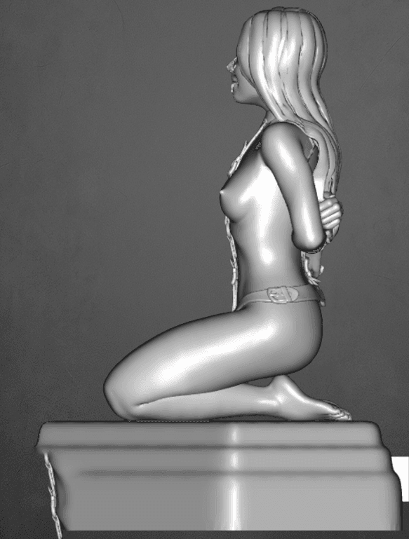 Yuna Entravée – Statue résine bondage adulte de collection