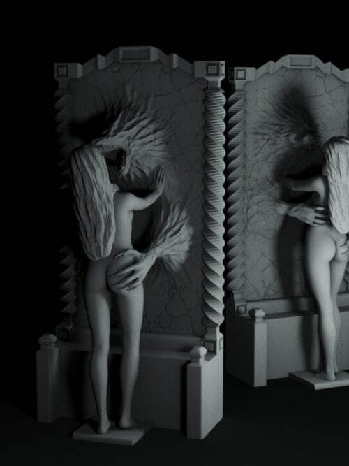 Lysandra, le Mur Affamé – Figurine résine dark fantasy de collection