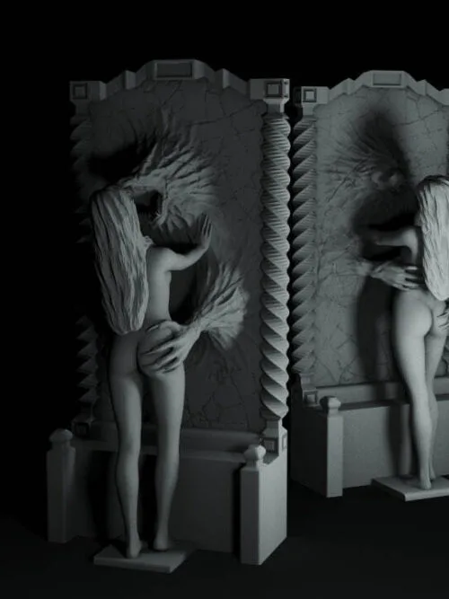 Lysandra, the Hungry Wall – Collectible dark fantasy resin figurine