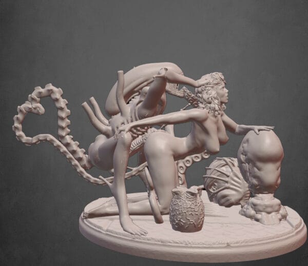 Nyxara, the Xenoid Embrace – Sci-fi horror resin figure