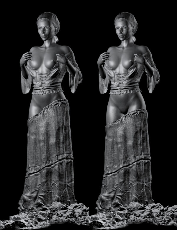 La Sorcière au Bouc Noir – Figurine résine dark fantasy
